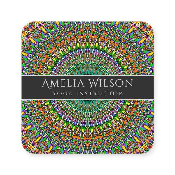 Vivid Jungle Garden Mandala Square