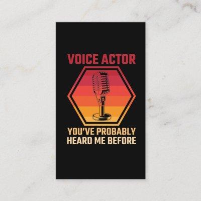 Voice Actor Heard Movie Radio Microphone Speaker
