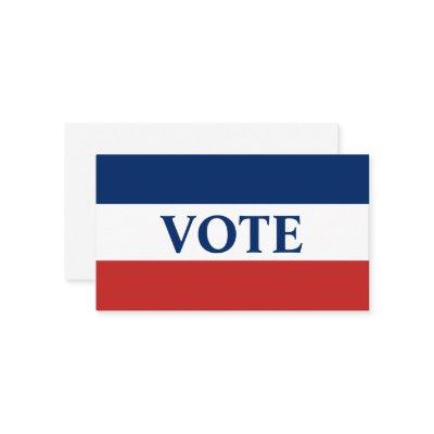 VOTE Red White and Blue Stripes