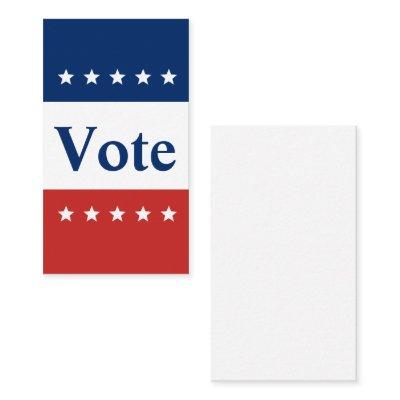 Vote Text Red White and Blue with Stars