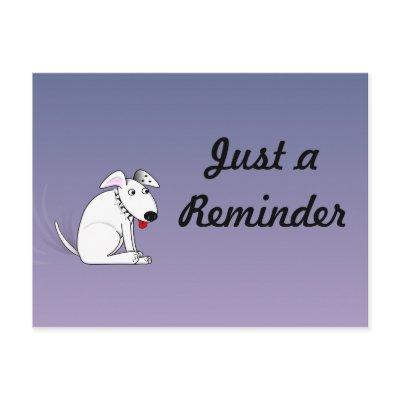 Wagging Dog Reminder Postcard