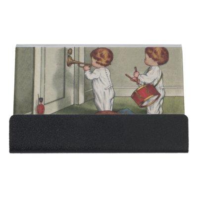 Wake Up Its Christmas cute child illustration Desk  Holder