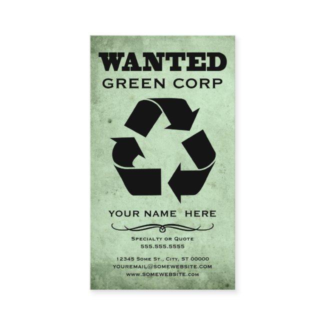 wanted : green corp