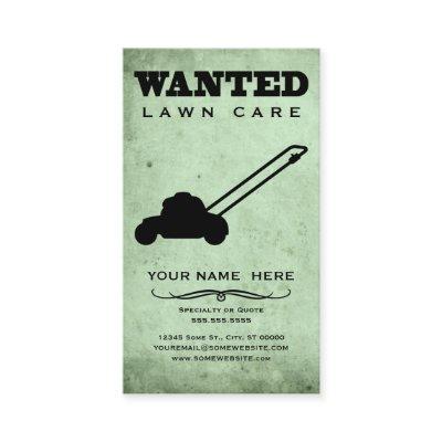 wanted : lawn care