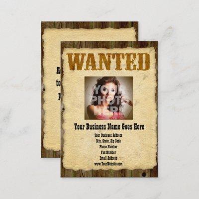 Wanted Poster Old-Time Photo Vintage Antique