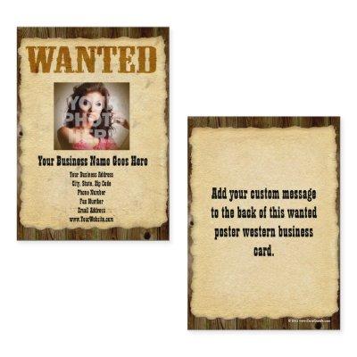 Wanted Poster Old-Time Photo Vintage Antique