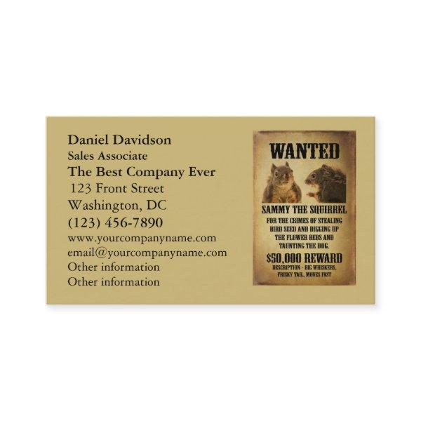 Wanted Poster with Squirrel
