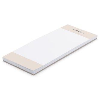 Warm Peach Frame Script Magnetic Notepad