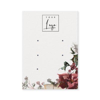 Warm Winter Festive Foliage Logo 3 Earring Display