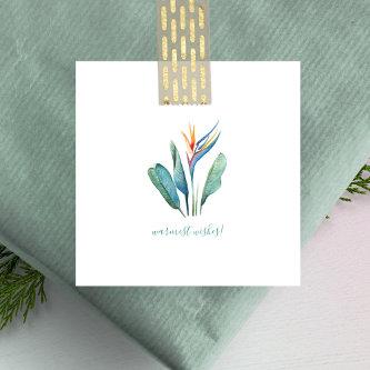 Warmest Wishes Bird of Paradise Mini Christmas Note Card