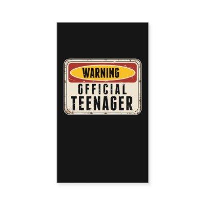 Warning Official Teenager Boys Girls 13th Birthday