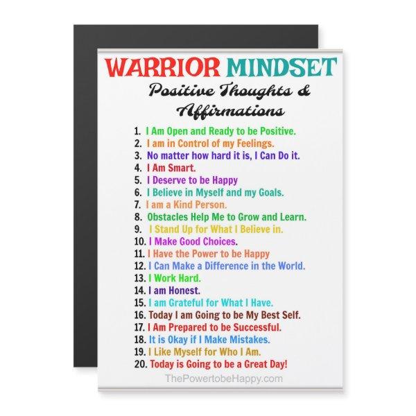 WARRIOR MINDSET MAGNETIC CARD