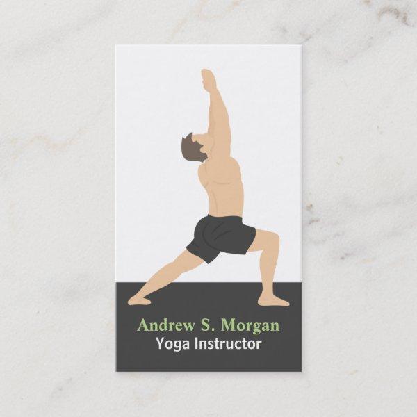 Warrior Pose Male Trainer Yoga