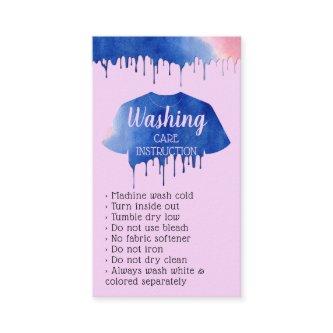 Washing Care Instruction Apparel Clothing Lilac