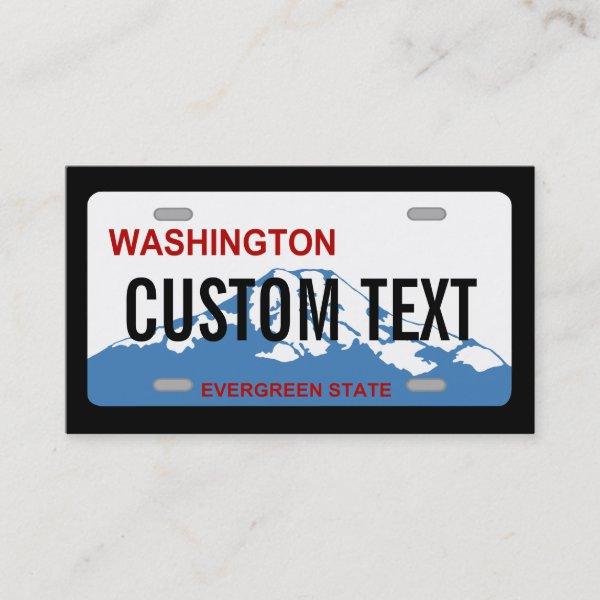 Washington custom license plate