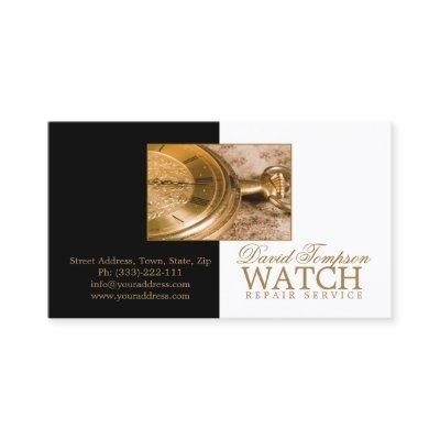 Watch Repair Service Watchmaker Black & White Card