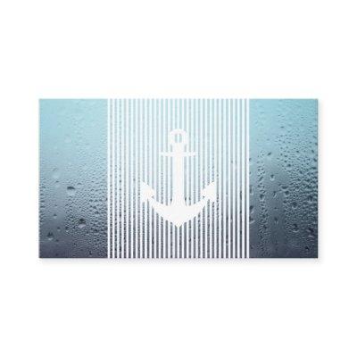 water haze monogram nautical anchor loyalty card