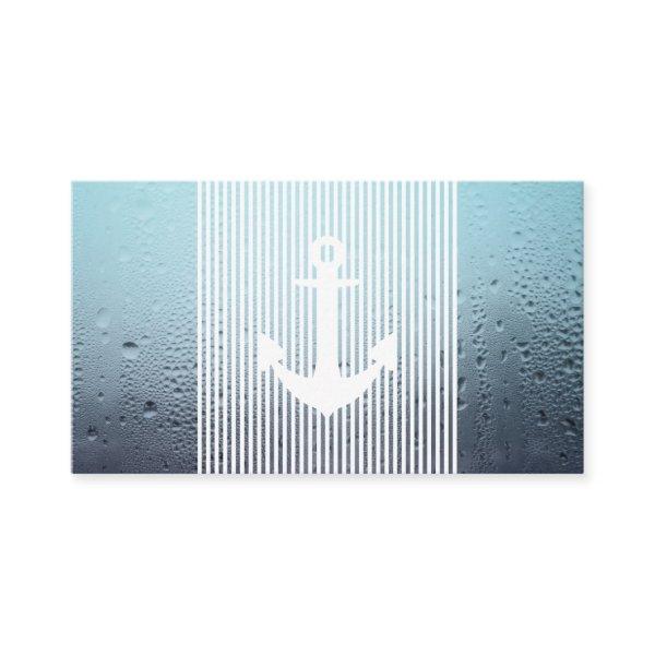 water haze monogram nautical anchor loyalty card