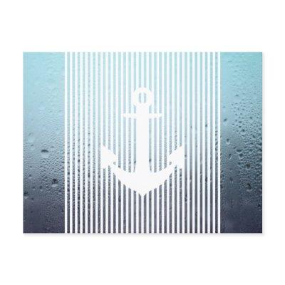 water haze nautical anchor  postcard