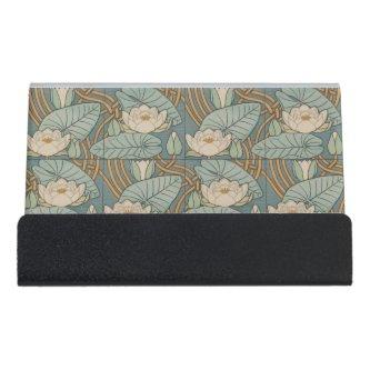 Water Lilies Lily Art Nouveau Nature Desk  Holder