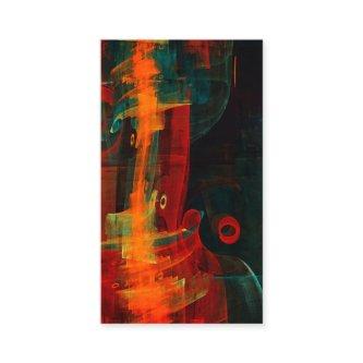 Water Orange Red Blue Modern Abstract Art Pattern