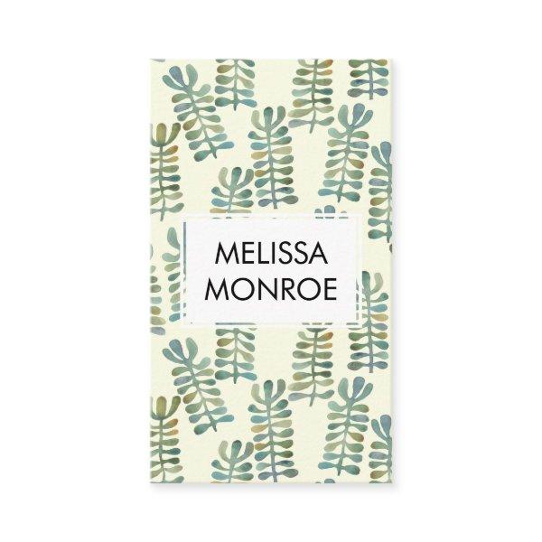 Watercolor Abstract Botanical Seaweed Nature Chic
