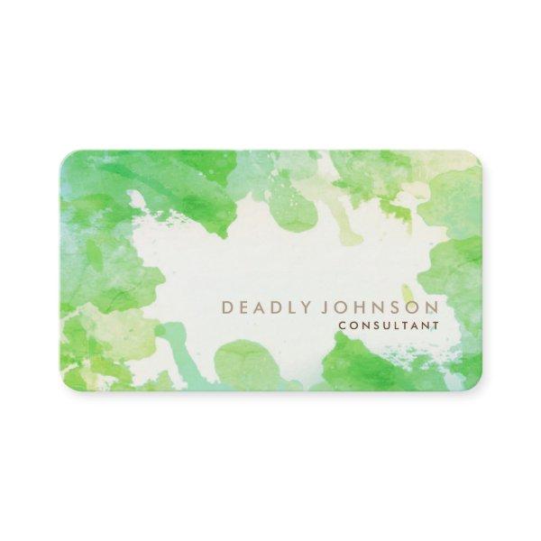 Watercolor Abstract Cool Nature Green Vintage