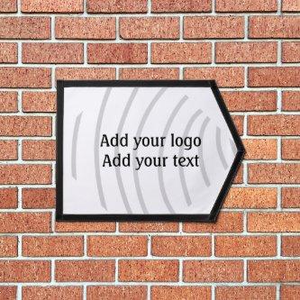 Watercolor add your logo name text modern simple p pennant