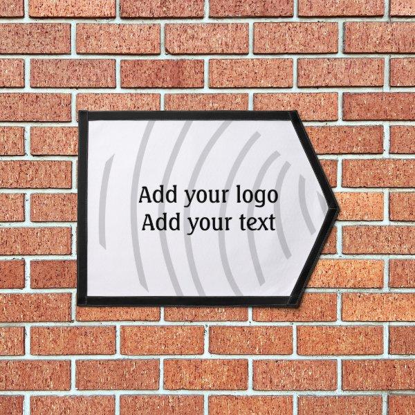 Watercolor add your logo name text modern simple p pennant