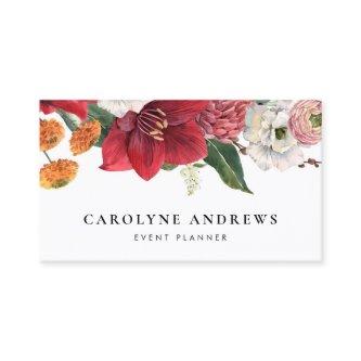 Watercolor Amaryllis and Chrysanthemum Floral