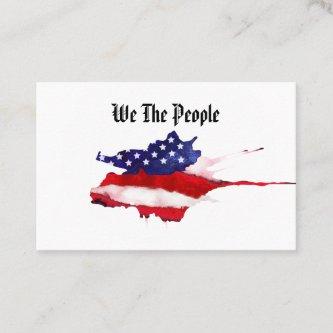 *~* Watercolor American Flag We The People
