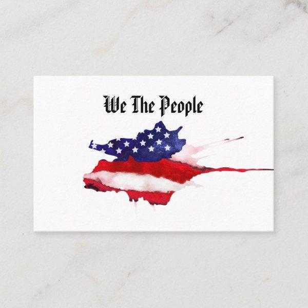 *~* Watercolor American Flag We The People