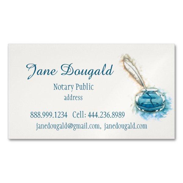 Watercolor Artistic  Feather Pen Classic Notary  Magnet