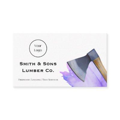 Watercolor Axe Throwing or Lumber Company