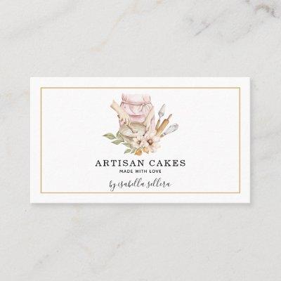 Watercolor Baker Cake Pastry Chef