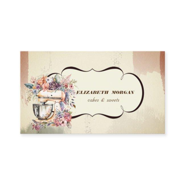 Watercolor Bakery Pastry Hand Tool Floral Mixer