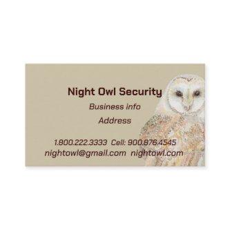 Watercolor Barn Owl Security Night Owl