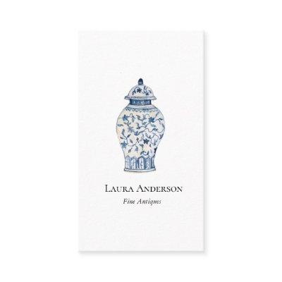 Watercolor Blue and white Urn