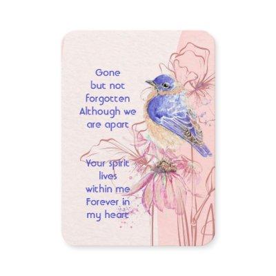 Watercolor Bluebird Garden Remembrance