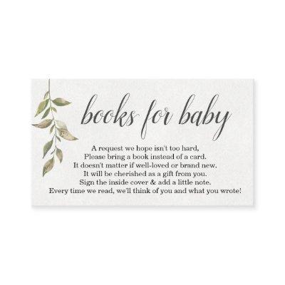 Watercolor Book Request for Baby Shower Invitation