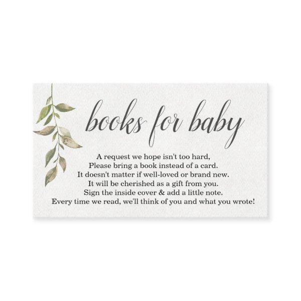 Watercolor Book Request for Baby Shower Invitation