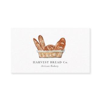 Watercolor Breads in Basket  Bakery