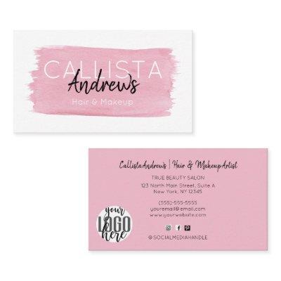 Watercolor Brushstroke Signature Script Salon