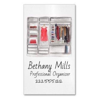 Watercolor Closet Organizer Vertical    Magnet