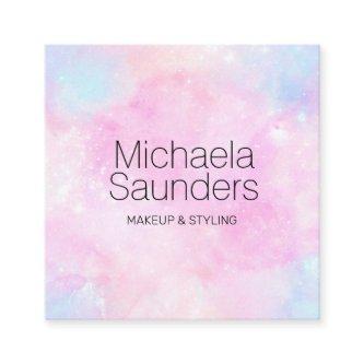 Watercolor Cotton Candy Pastel Makeup Artist MUA Square