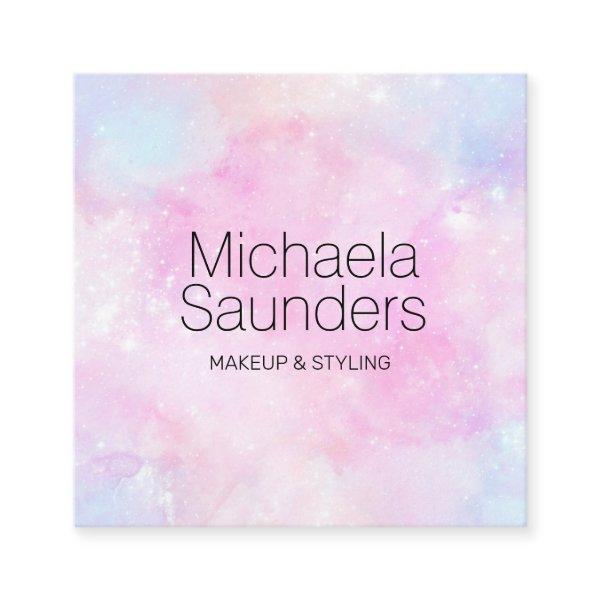 Watercolor Cotton Candy Pastel Makeup Artist MUA Square