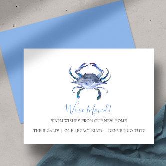 Watercolor Crab New Home Moving Announcement
