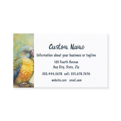 Watercolor Cute Tropical Parrot Bird Nature Art