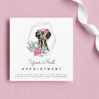 Watercolor Dalmatian Dog Pet Appointment Reminder Square