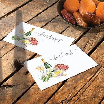 Watercolor Dining Chef Catering Std ID813